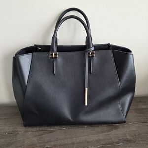 Porsche Design Cosmo Bag Black Leather Tote EUC